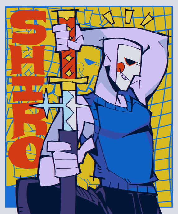 Art by @/onebadnoodle_ on Twitter; Extremely old design of Shiro